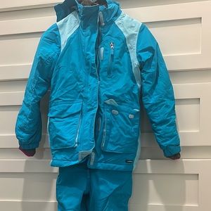 Lands end snow bibs and jacket